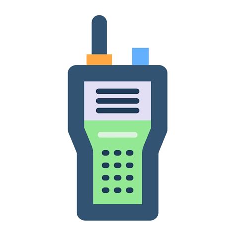 Estilo Del Icono Del Walkie Talkie Vector Premium