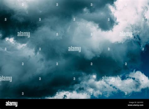 Storm Clouds Dark Blue Cloudy Rainy Sky With Rain Heavy Clouds Storm