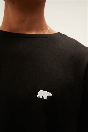 Naked T Shirt Siyah Oversize Basic Erkek Tişört BAD BEAR