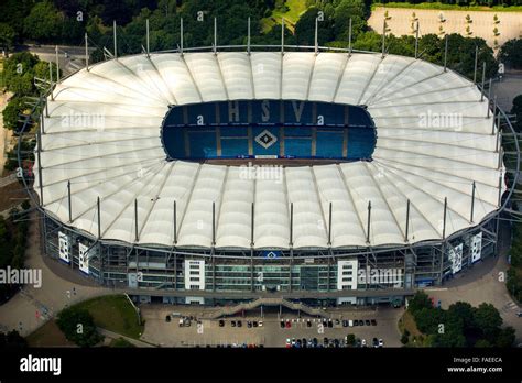 Aerial view, AOL Arena Hamburg, stadium of Hamburger SV ...