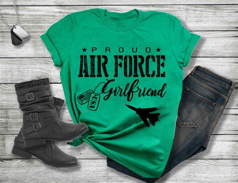 Proud Air Force Girlfriend Shirt Air Force T Military Etsy