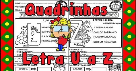 Atividades De Alfabetiza O Ano Quadrinhas Atividades Educa O