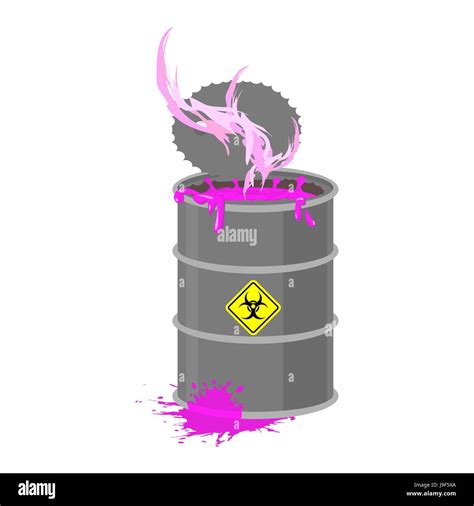 Radioactive Waste Barrel Toxic Refuse Keg Poisonous Liquid Cask