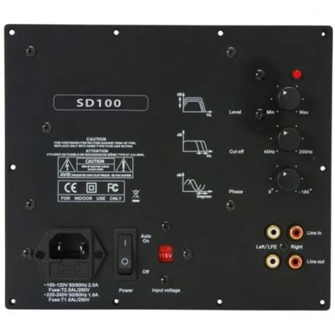 Sd Amplificatore Ad Incasso In Classe D Per Subwoofer