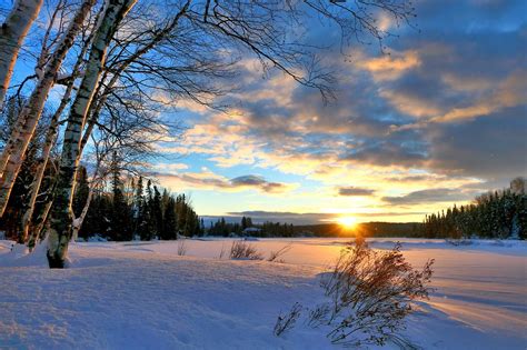 Landscape Winter Sunset Free Photo On Pixabay Winter Landscape