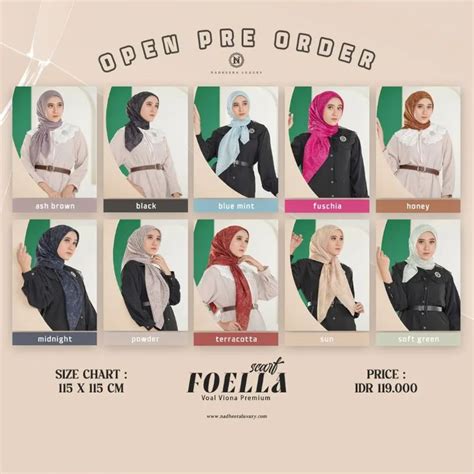 Jual FOELLA SCARF By Nadheera Luxury NEW Nadheera Scarf Series