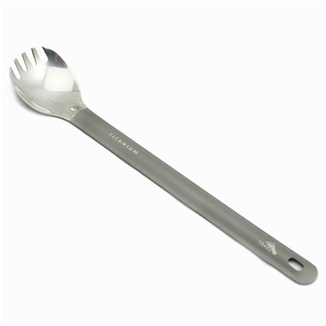 toaks titanium long handle spork  polished bowl