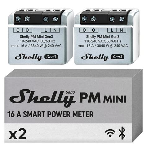 Shelly PM Mini Gen 3 WiFi And Bluetooth Smart Power Meter 1 Channel