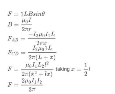 A Square Loop Of Side A Carrying A Current Is Kept Distance X From