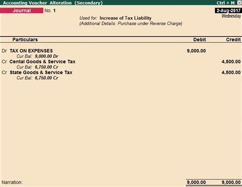 How To Record Cash Expenses Under Gst In Tally Reverse Charge