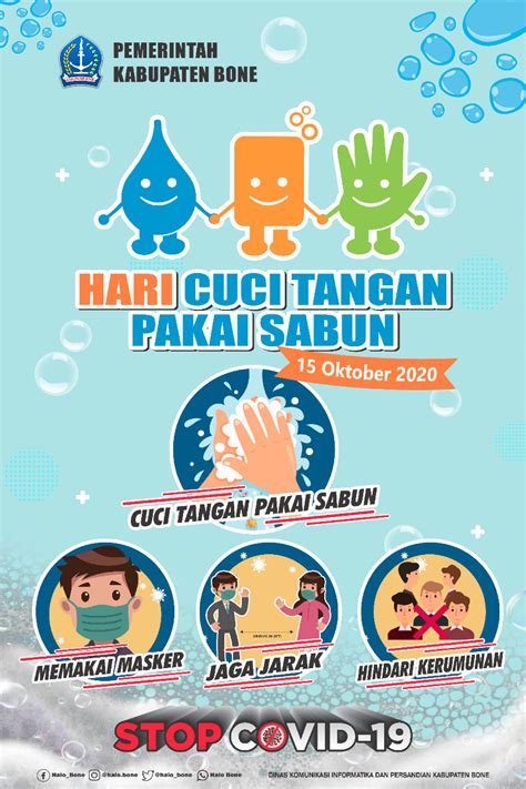 Slogan Cuci Tangan Pakai Sabun Ilustrasi