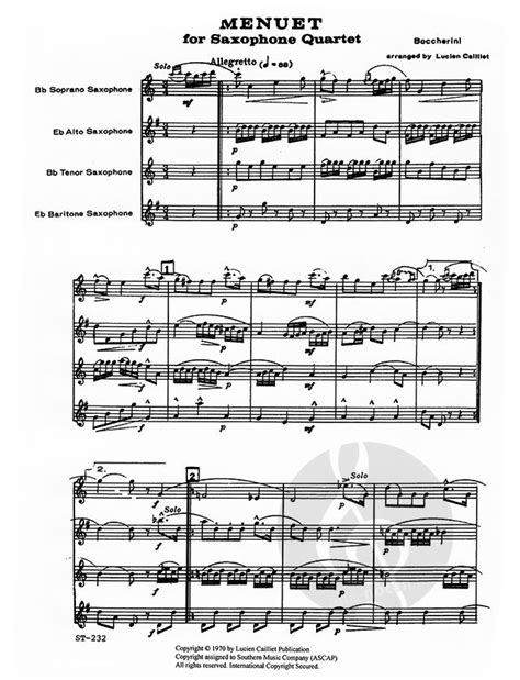 Luigi Boccherini Saxophone Sheet Music » Buy Online