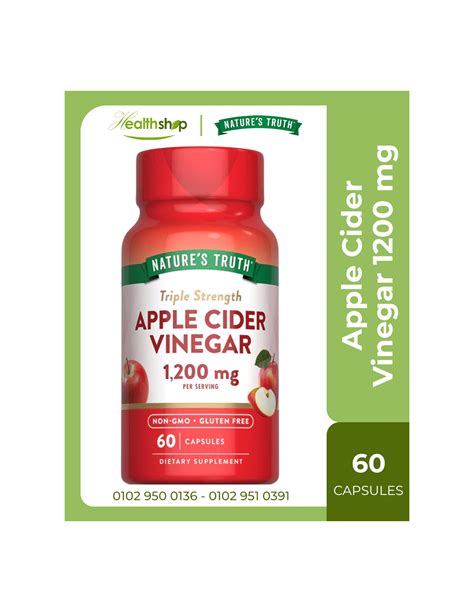 Apple Cider Vinegar 1200 Mg 60 Capsules