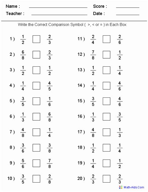 Fractions Greater Than 1 Worksheets