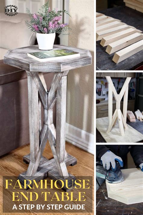 How to Build a DIY Farmhouse End Table - TheDIYPlan | Farmhouse end ...