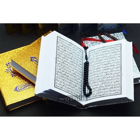 Jual Pu6 Al Quran Kecil Cover Emas Dan Perak Un A6 HVS Mushaf Utsmani