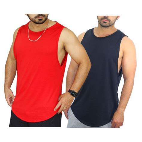 Kit Regatas Longline Masculina Oversized Camiseta Cavada Camisa