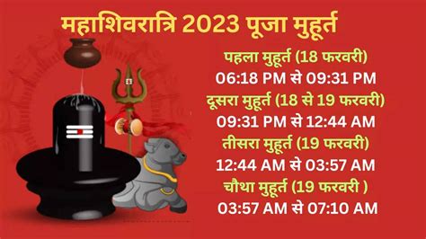 Maha Shivratri 2023 Date And Muhurat: Mahashivratri 2023 Puja Time ...