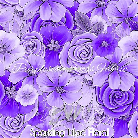 Sparkling Lilac Floral Purpleseamstress Fabric