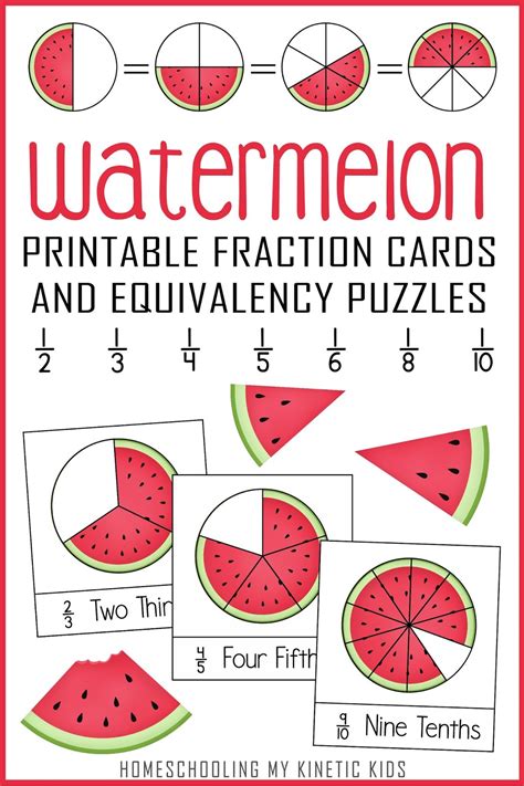 Printable Fraction Cards