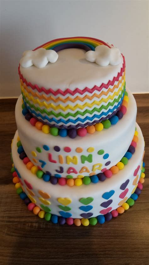 Regenboogtaart Rainbow Cake In Taart Taart Regenboog En