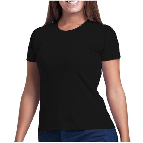 Camiseta Baby Look Feminina Malha Fria Pv Preta Branca Poliviscose