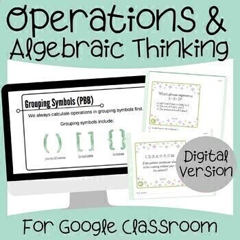 Th Grade Math Operations Algebraic Thinking Lessons Task Cards