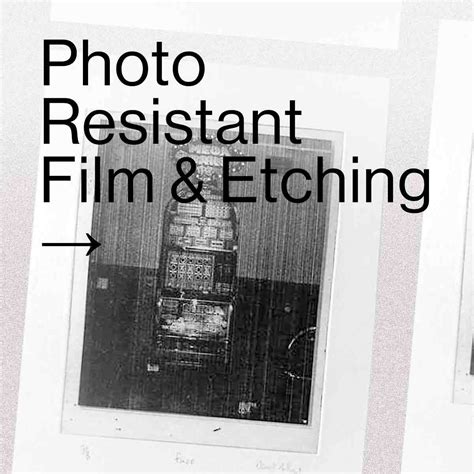 Photo Resistant Film & Etching - Four week class with Dónall Billings ...