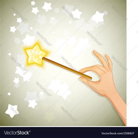 Hand Holding Magic Wand Eps10 Royalty Free Vector Image