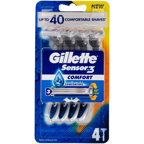 Gillette Sensor 3 Comfort - 4 Pack | BIG W