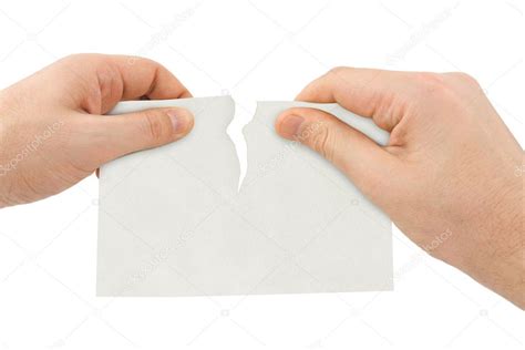 Hands tear paper — Stock Photo © Violin #5986153