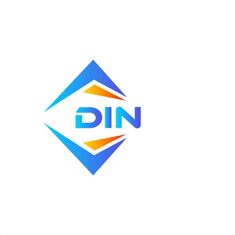 DIN abstract technology logo design on white background. DIN creative ...