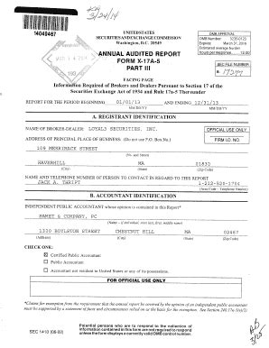 Fillable Online Annual Audited Report Form X A Part Ill Fax Email