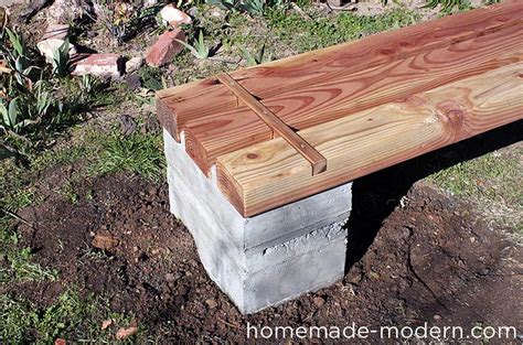 DIY Outdoor Concrete Bench - Quiet Corner