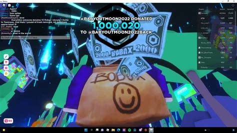 The 1 Million Robux Effect In Pls Donate Youtube