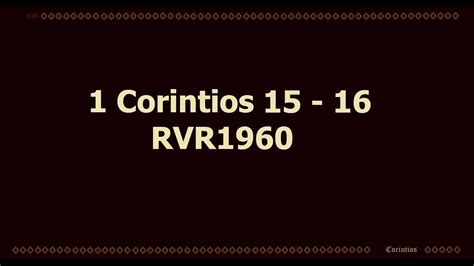 La Biblia Hablada 1 Corintios 15 16 YouTube