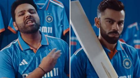 Team India New Jersey Launched For World Cup 2023 Rohit Sharma Virat