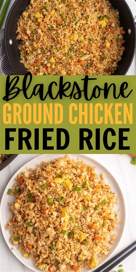 Blackstone Ground Chicken Fried Rice Grillonadime