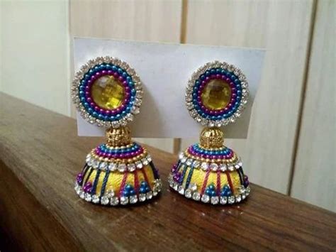 Silk Thread Earrings At Rs Pair Silk Thread Earrings In Guntur