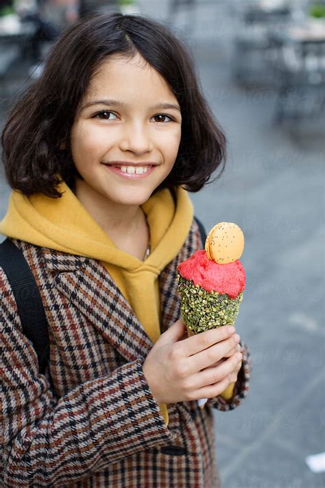 Girl With Ice Cream By Stocksy Contributor Irina Ozhigova Stocksy