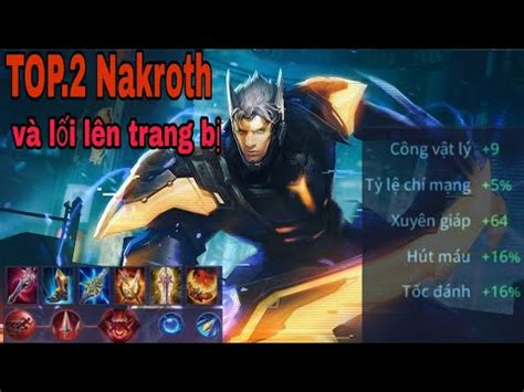 TOP 2 Nakroth Hướng dẫn trang bị bảng ngọc phù hiệu Nakroth mùa 16