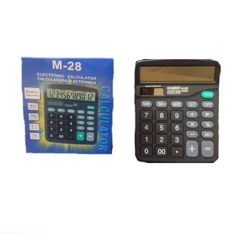 Casio M28 Calculator Solar And Battery Shopee Malaysia