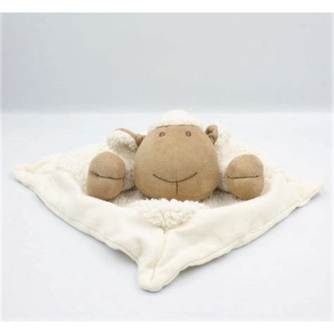 Doudou Plat Mouton Blanc NATURE ET DECOUVERTE