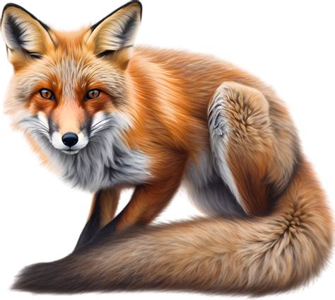Ai Generated Red Fox Close Up Colored Pencil Sketch Of Red Fox Vulpes