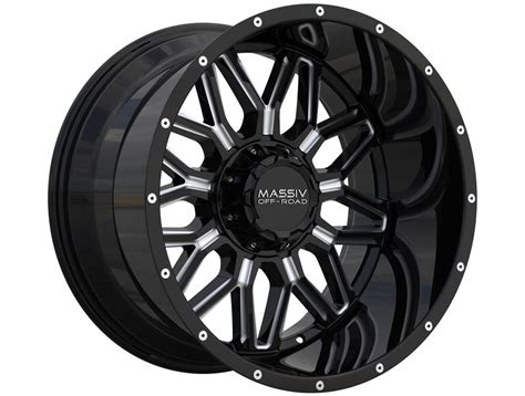 Massiv Off Road Milled Gloss Black Or 1 Wheels Rugged Ridge