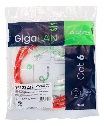 Cabo Patch Cord Gigalan Cat6 1 5m Vermelho Furukawa 35123232 MercadoLivre