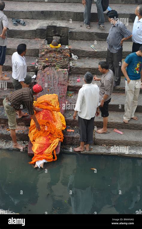 Pashupatinath Temple Holy Bagmati River Kathmandu Nepal Stock Photo