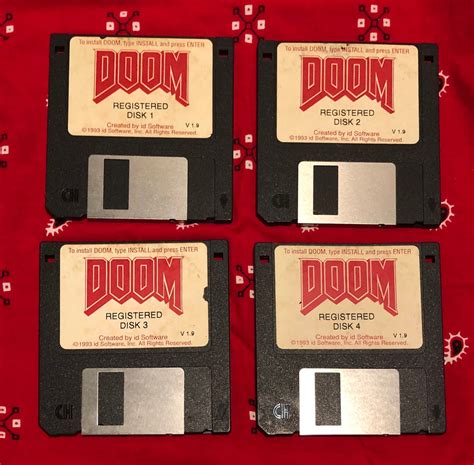 Original Doom Vintage Floppy Disks V Id Software Pc Etsy Uk