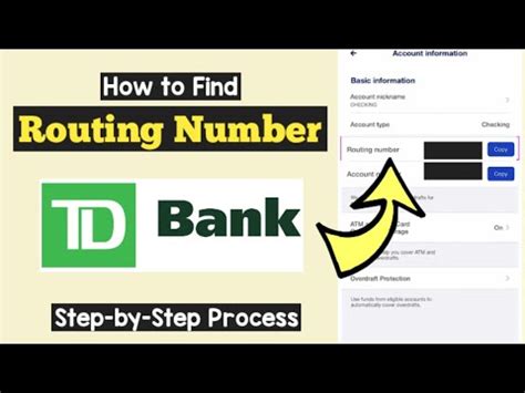 Td Routing Number Td Bank Aba Routing Number Td International Wire