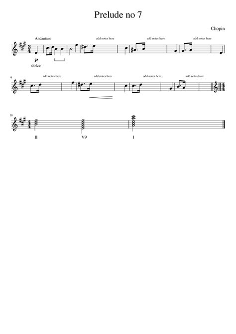 Preludeno7 Sheet Music For Piano Solo Easy